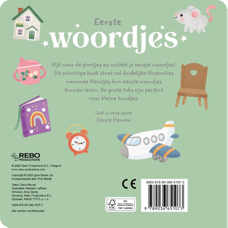 Achterkant van Eerste woordjes - Kijk en ontdek