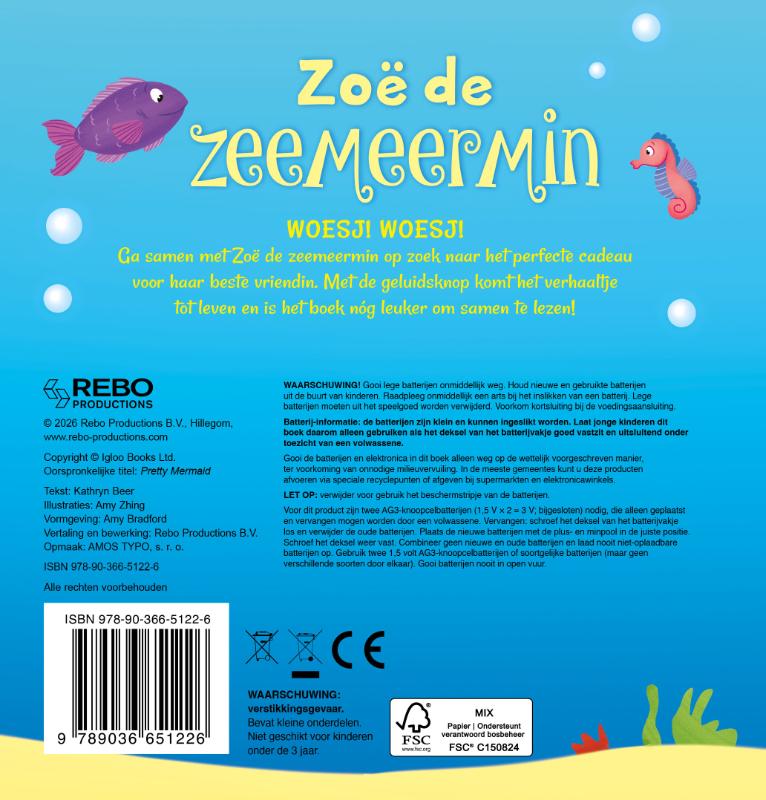 Achterkant van Zoë de zeemeermin