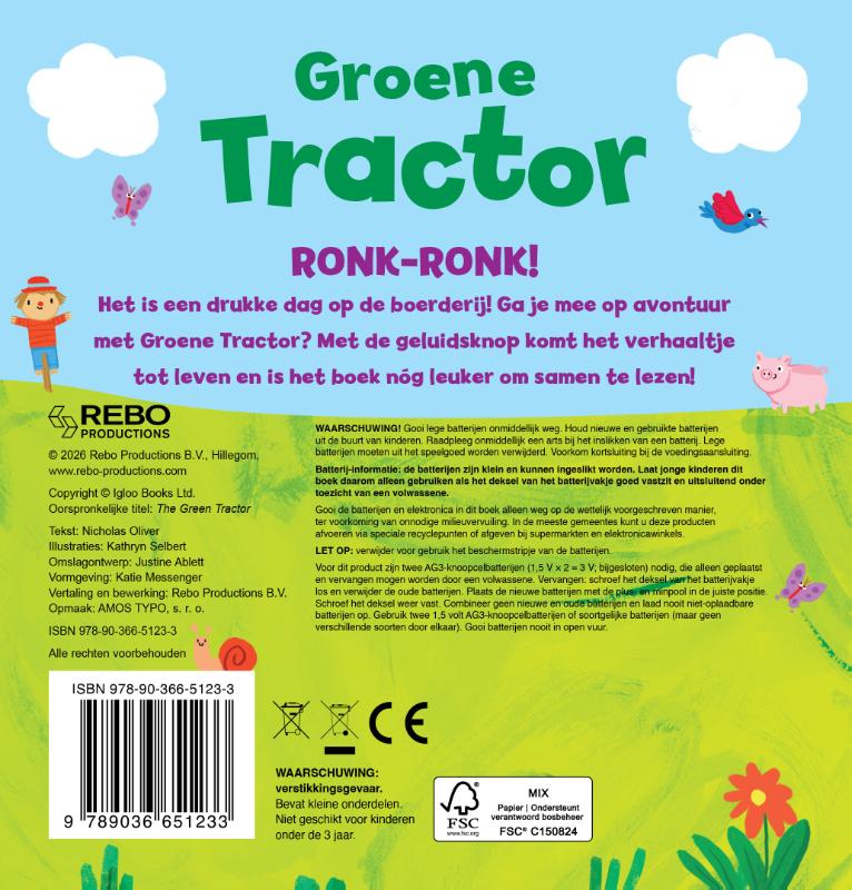 Achterkant van Groene Tractor