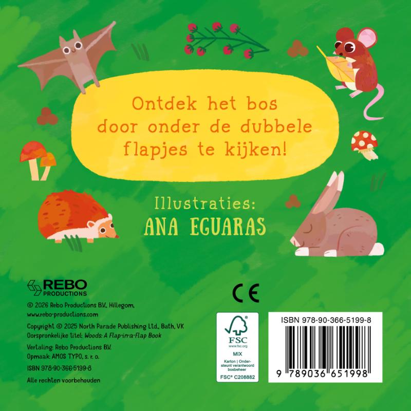 Achterkant van Het bos - Mijn eerste flapjesboek