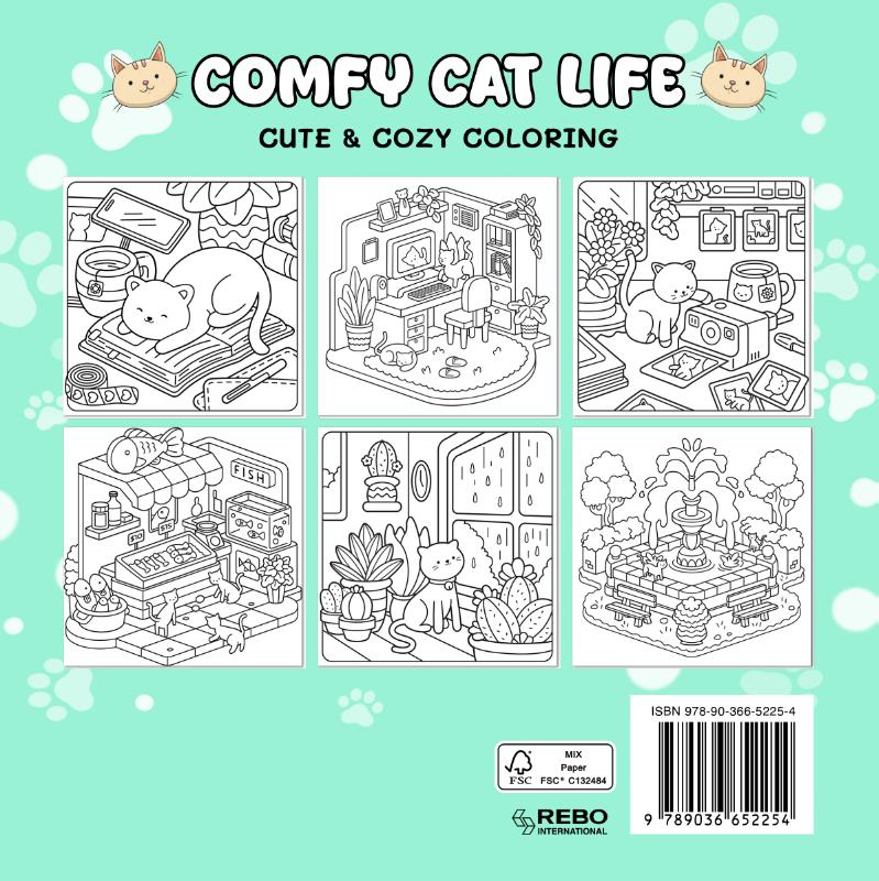 Achterkant van Comfy Cat Life