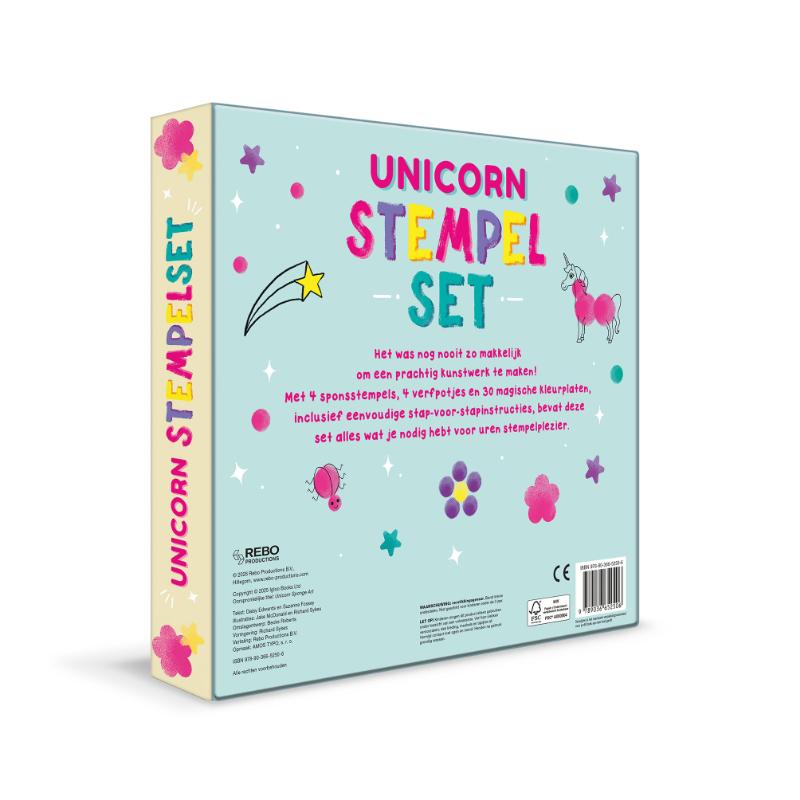 Achterkant van Unicorn stempelset