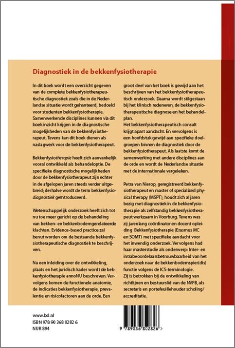 Achterkant van Diagnostiek in de bekkenfysiotherapie