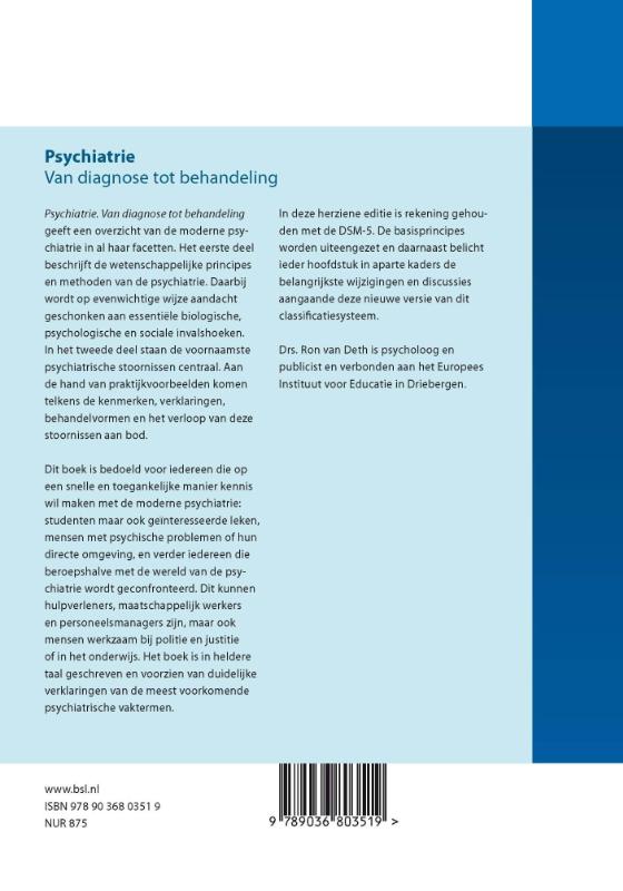 Achterkant van Psychiatrie