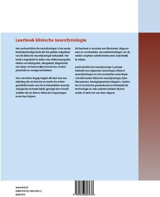 Achterkant van Leerboek klinische neurofysiologie