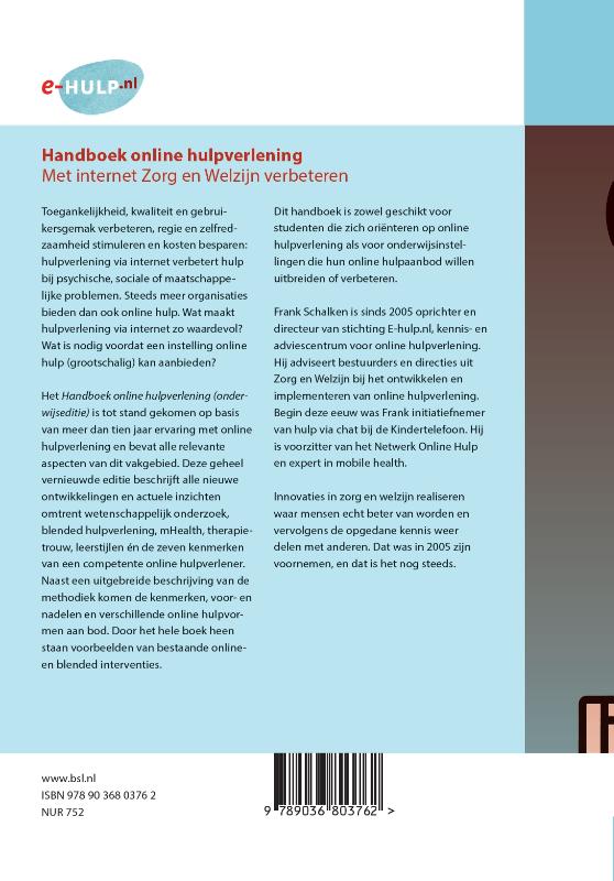 Achterkant van Handboek online hulpverlening