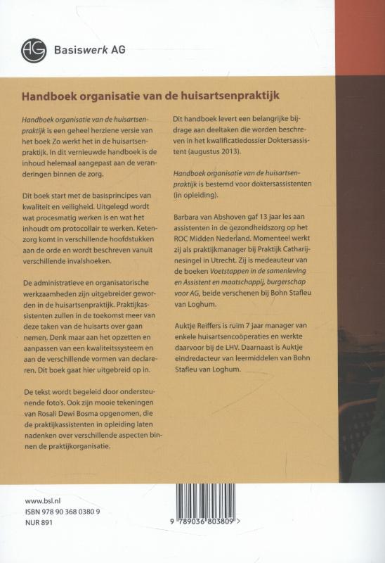 Achterkant van Handboek organisatie van de huisartsenpraktijk