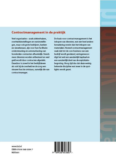 Achterkant van Contractmanagement in de praktijk