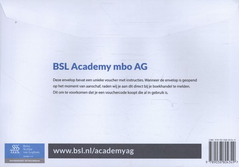 Achterkant van Jaarlicentie BSL Academy mbo AG Voucher