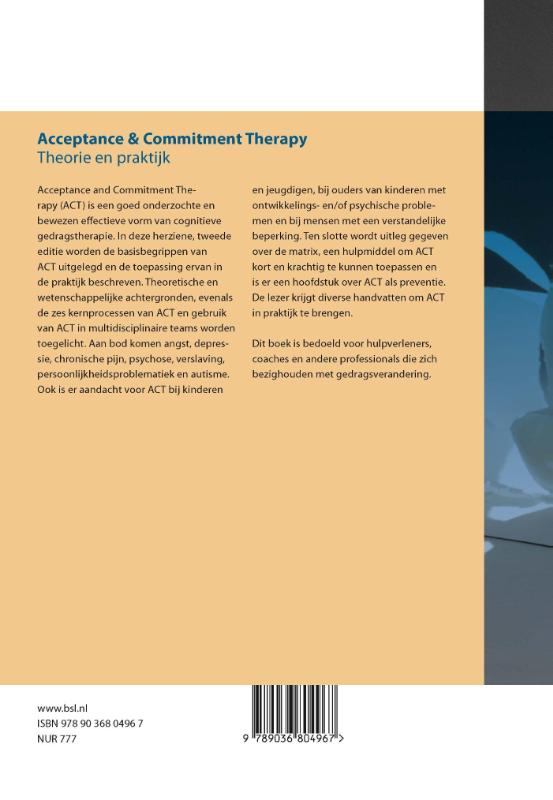 Achterkant van Acceptance & Commitment Therapy