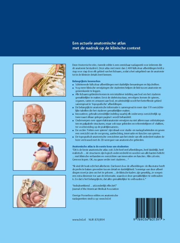 Achterkant van Anatomische atlas