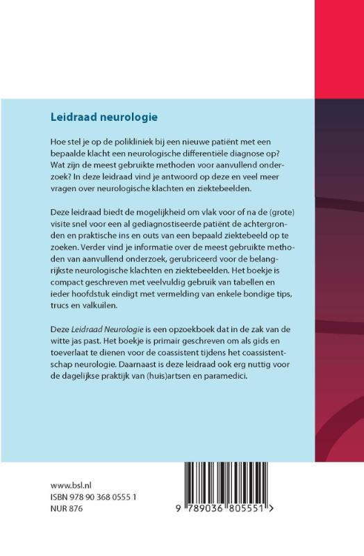 Achterkant van Leidraad neurologie