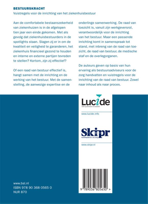 Achterkant van Bestuurskracht