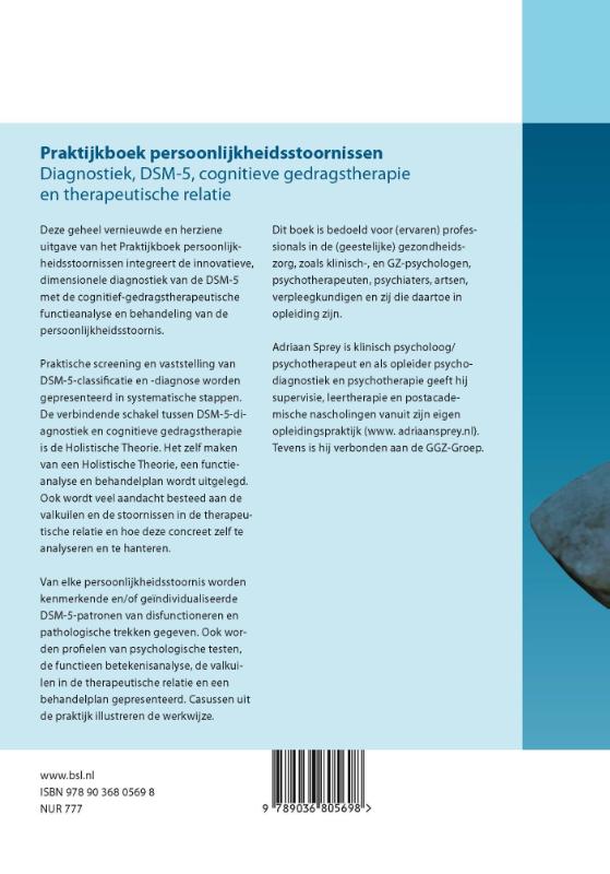 Achterkant van Praktijkboek persoonlijkheidsstoornissen