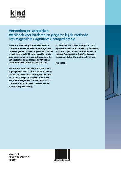 Achterkant van Werkboek voor kinderen en jongeren bij de methode traumagerichte cognitieve gedragstherapie