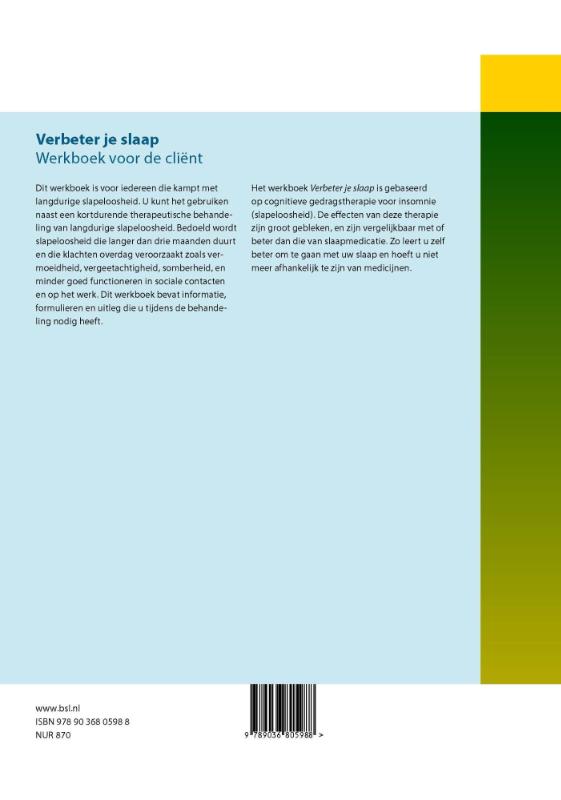 Achterkant van Verbeter je slaap