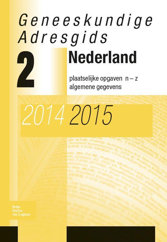 Achterkant van Geneeskundige adresgids Nederland 2014-2015