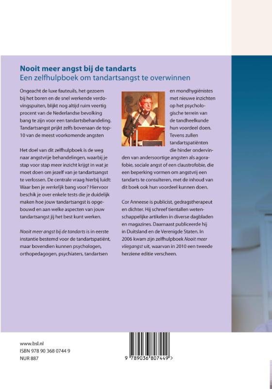 Achterkant van Nooit meer angst bij de tandarts