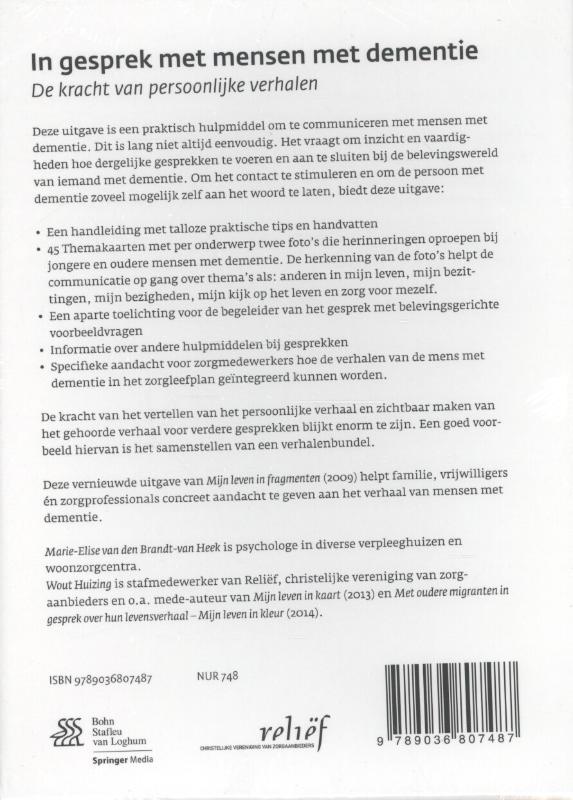 Achterkant van In gesprek met mensen met dementie