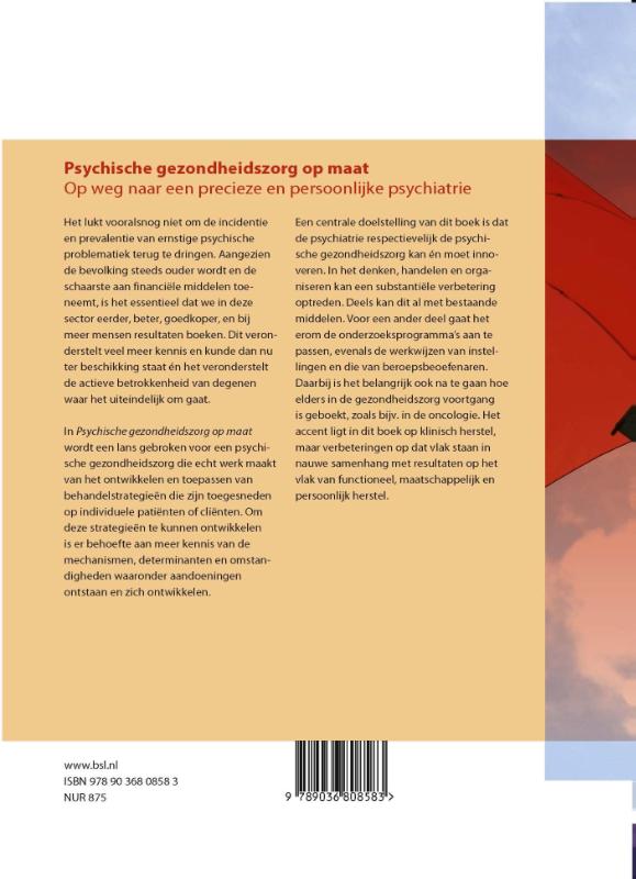 Achterkant van Psychische gezondheidszorg op maat