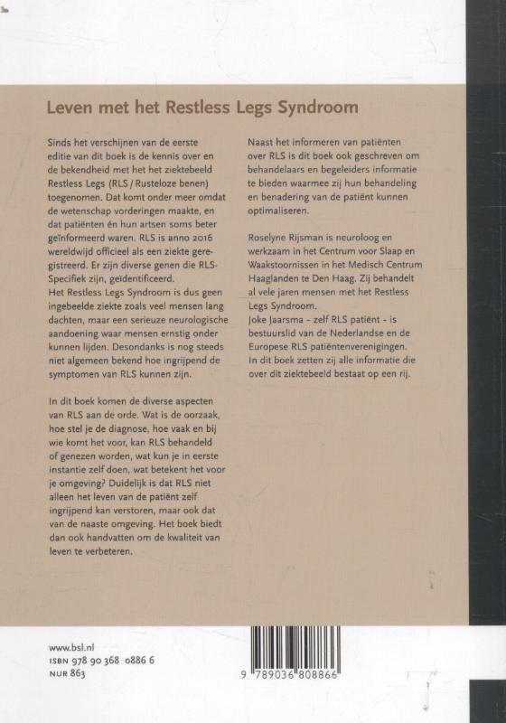Achterkant van Leven met het Restless Legs Syndroom