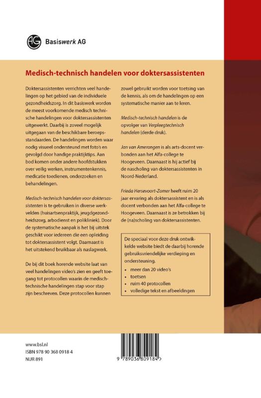 Achterkant van Medisch-technisch handelen voor doktersassistenten