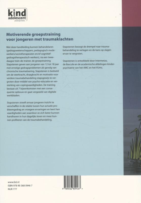 Achterkant van Motiverende groepstraining voor jongeren met traumaklachten