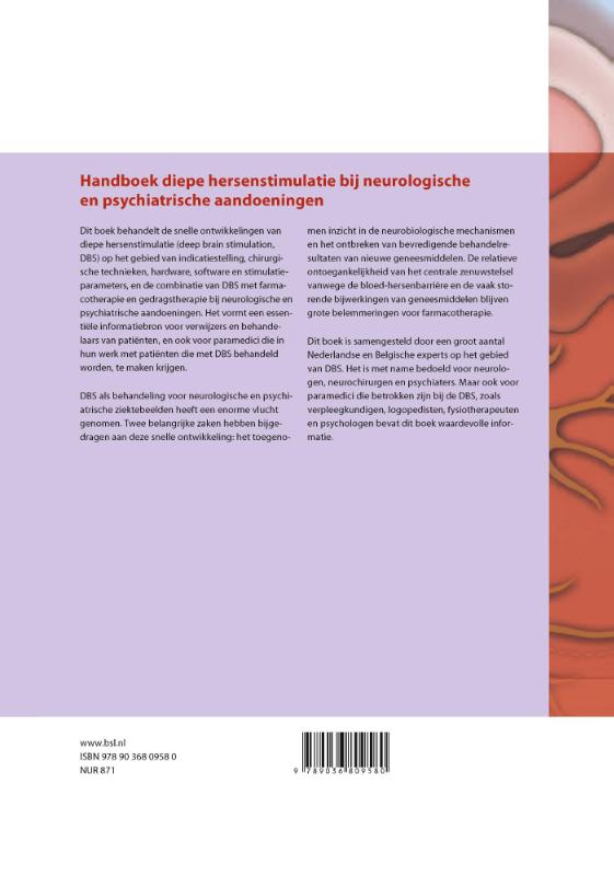 Achterkant van Handboek diepe hersenstimulatie bij neurologische en psychiatrische aandoeningen