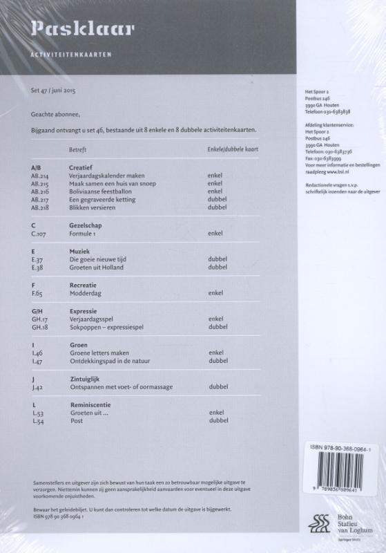 Achterkant van Pasklaar activiteitenkaarten set 47