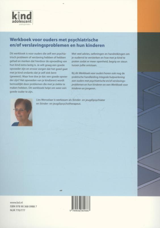 Achterkant van Werkboek voor ouders met psychiatrische en/of verslavingsproblemen en hun kinderen