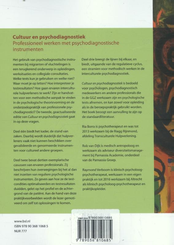 Achterkant van Cultuur en psychodiagnostiek