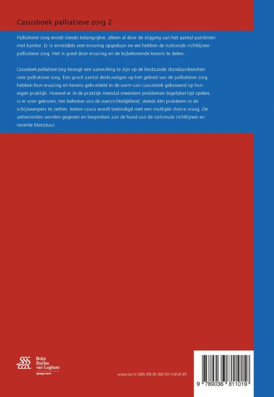 Achterkant van Casusboek palliatieve zorg