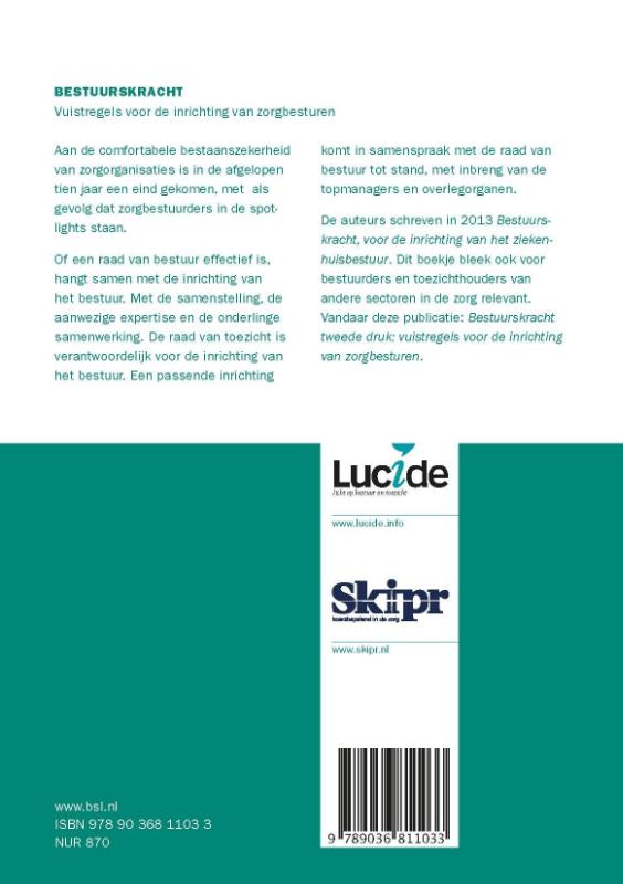 Achterkant van Bestuurskracht