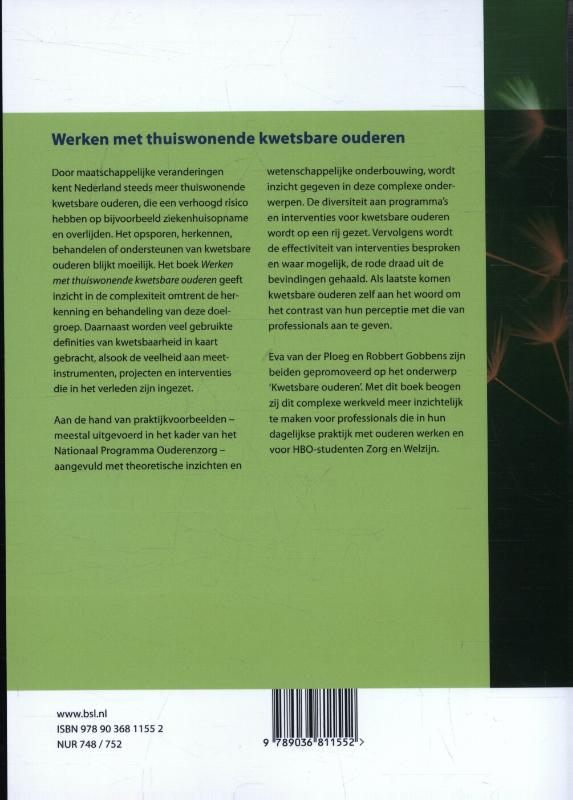 Achterkant van Werken met thuiswonende kwetsbare ouderen