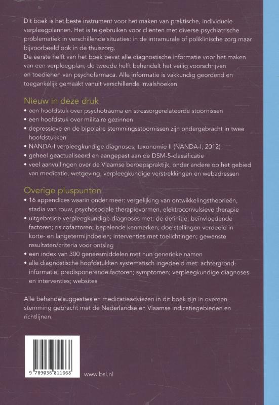 Achterkant van Verpleegkundige diagnostiek in de psychiatrie