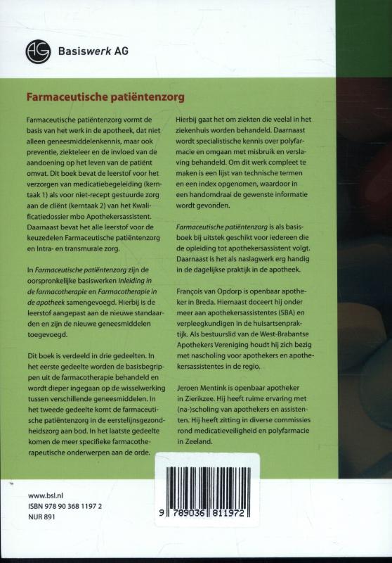 Achterkant van Farmaceutische patiëntenzorg