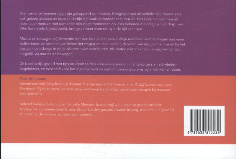 Achterkant van Muziek en bewegen bij dementie
