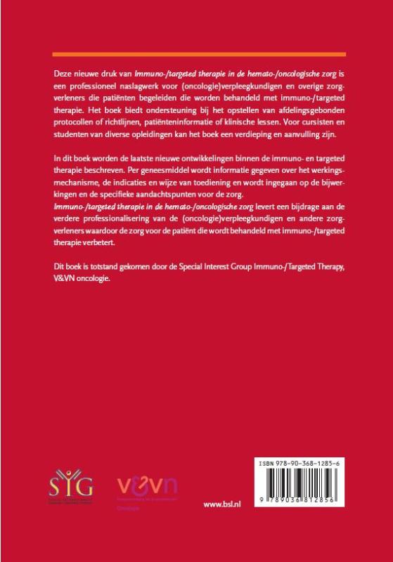 Achterkant van Immuno-targeted therapie in de hemato-/oncologische zorg