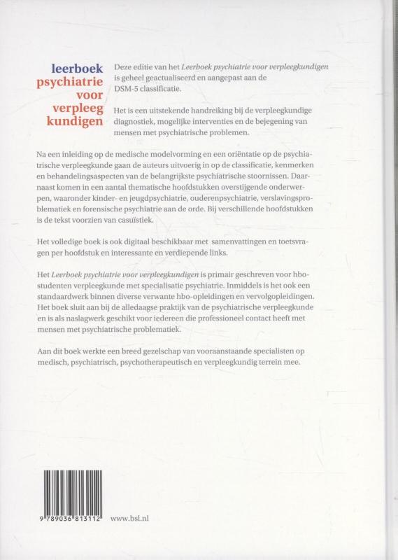 Achterkant van Leerboek psychiatrie voor verpleegkundigen