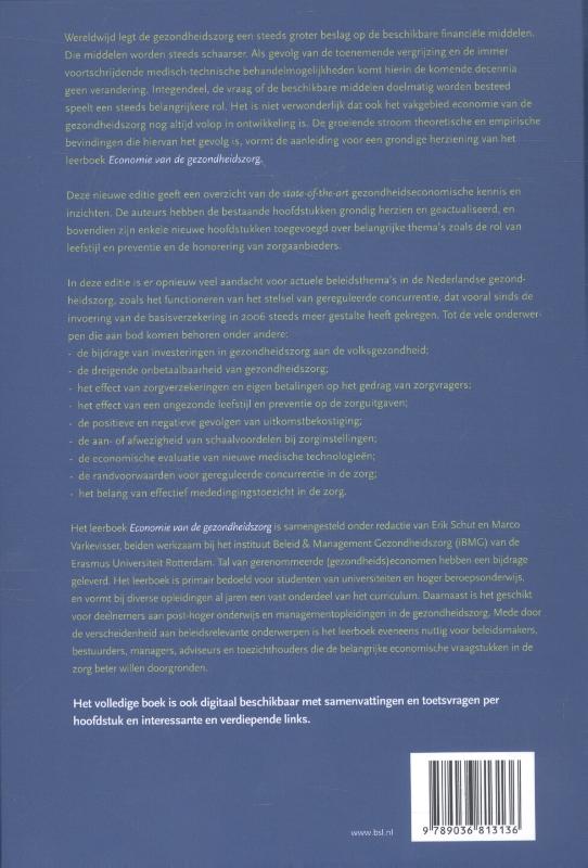 Achterkant van Economie van de gezondheidszorg