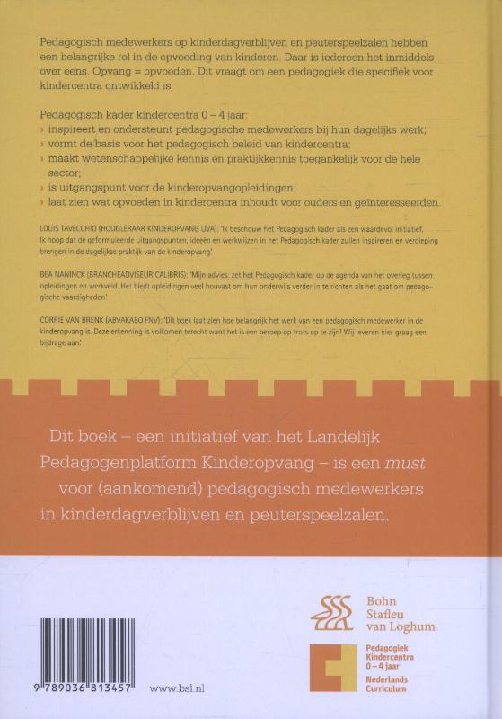 Achterkant van Pedagogisch kader kindercentra 0-4 jaar