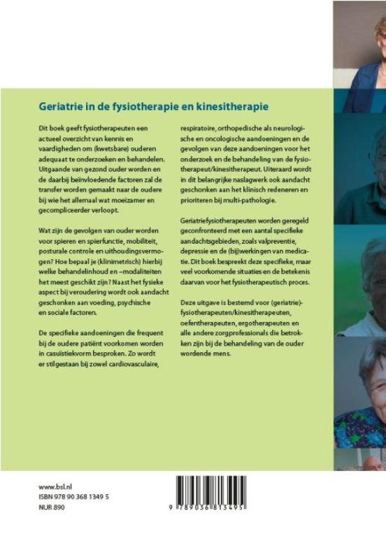 Achterkant van Geriatrie in de fysiotherapie en kinesitherapie