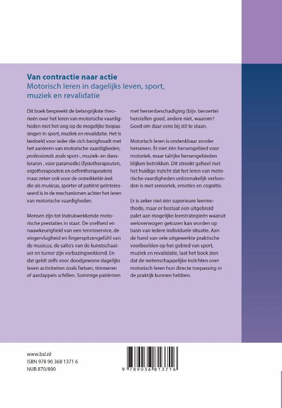 Achterkant van Van contractie naar actie
