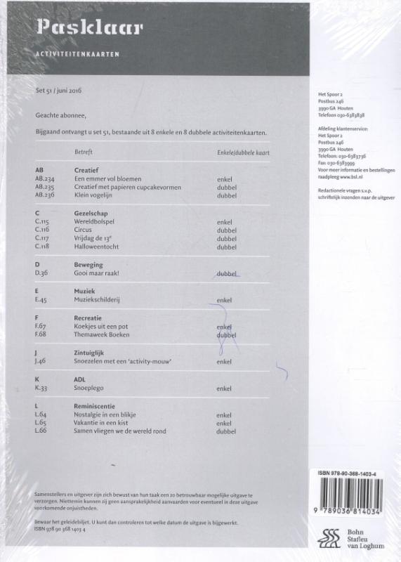 Achterkant van Pasklaar activiteitenkaarten set 51