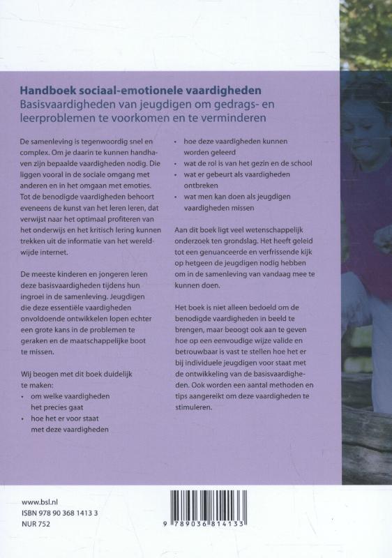 Achterkant van Handboek sociaal-emotionele vaardigheden