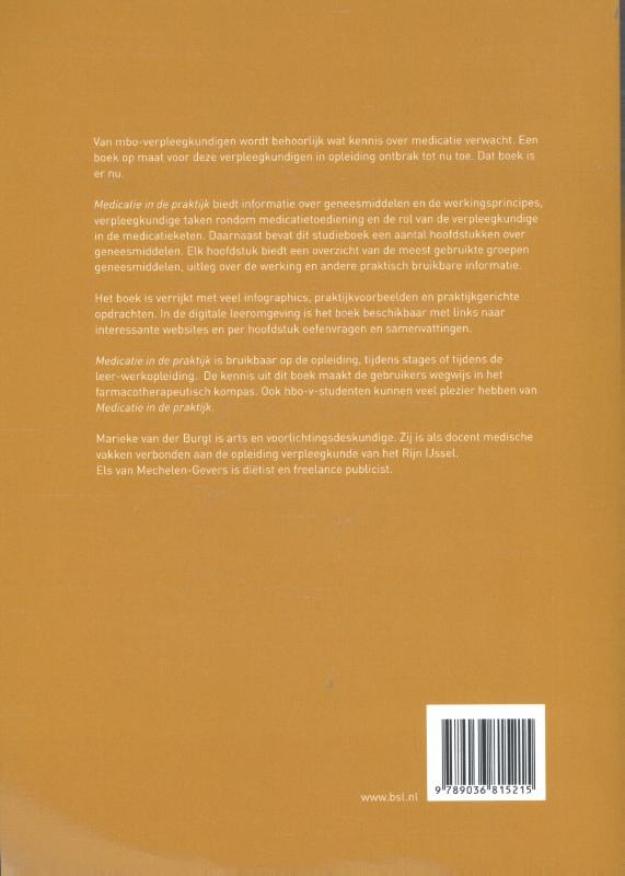 Achterkant van Medicatie in de praktijk