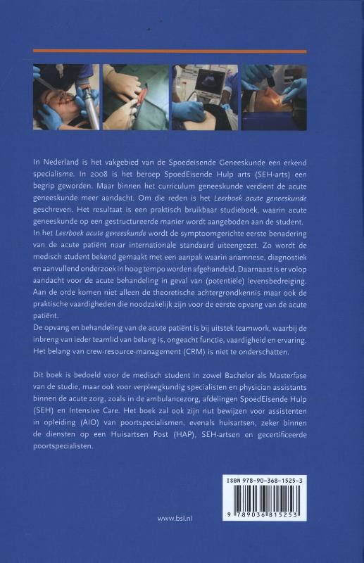 Achterkant van Leerboek acute geneeskunde