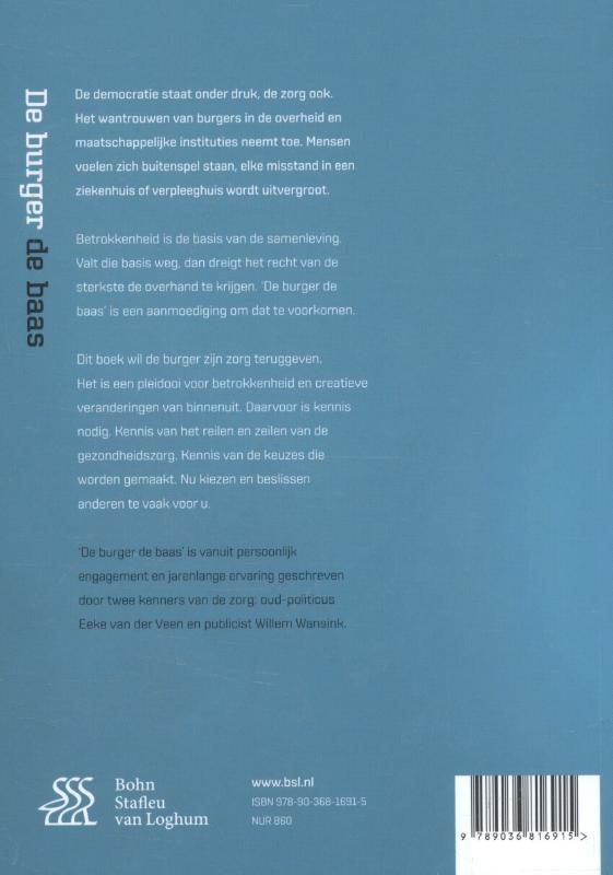 Achterkant van De burger de baas
