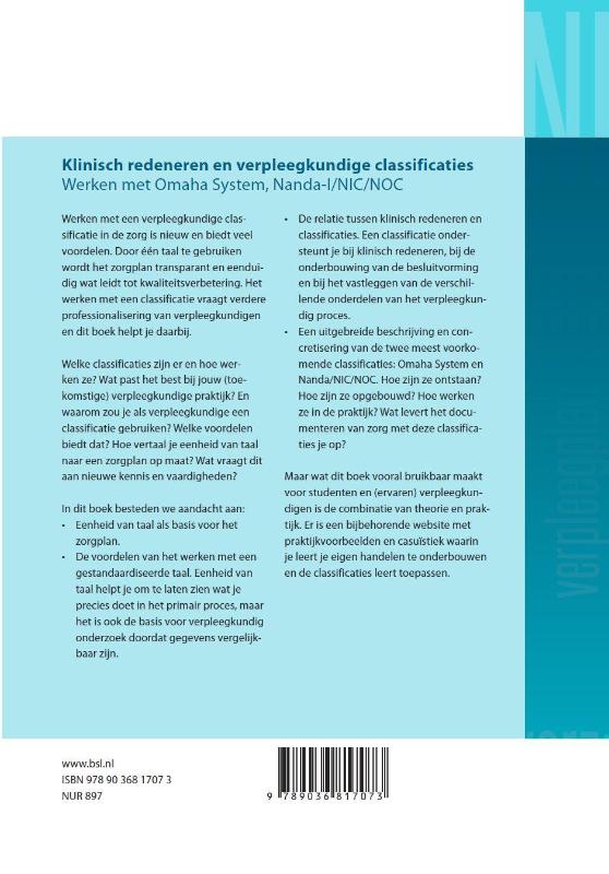 Achterkant van Klinisch redeneren en verpleegkundige classificaties