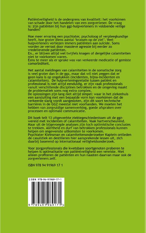 Achterkant van Veiligheid in de ggz